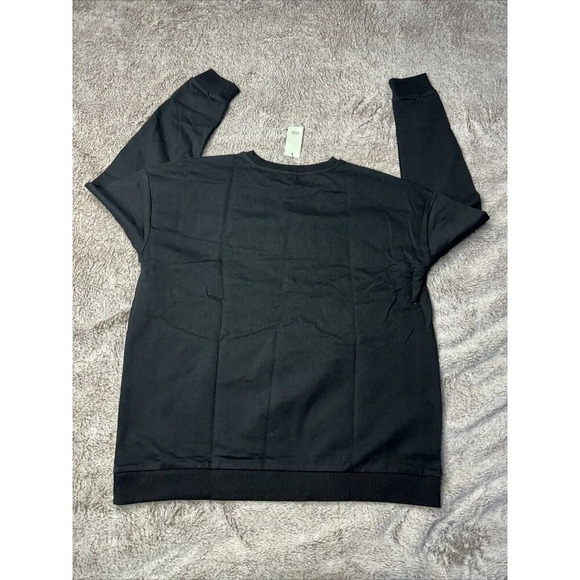 River island Sweatshirt black With Sequins Paris-themed Size S New - Picture 15 of 15